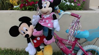 Mickey Mouse and Minnie Go for a Bike Ride with Chloe