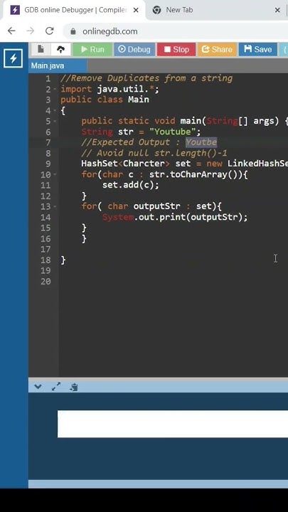 Remove Duplicates from String in Java #coding - YouTube