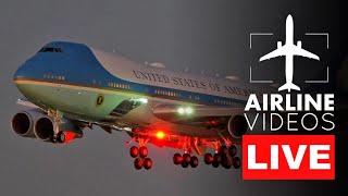 Air Force One Lands in LA! Exclusive View from H Hotel - Relive the Historic Arrival in the Replay!