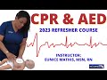 Cpr  aed refresher course with nurse eunice adult child and infant