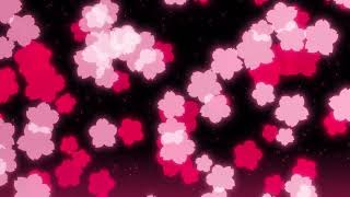 【With BGM】🌸Motion graphics background with soaring DarkPink neon cherry blossoms🌸