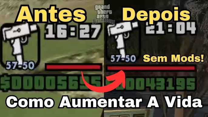 COMO AUMENTAR A BARRA DE VIDA NO GTA SAN ANDREAS SEM CÓDIGOS 