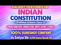 SALIENT FEATURES OF INDIAN CONSTITUTION |POLITICAL SCIENCE| SSB TGT ARTS RHT |SATYA SIR RANK-4 LTR|