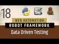 Part 18  data driven testing using script in robot framework  selenium with python