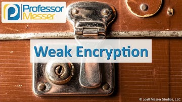 Weak Encryption - CompTIA Security+ SY0-501 - 6.1