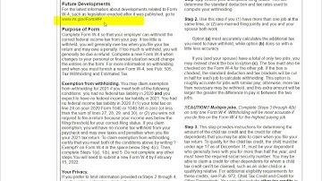 Sage: Federal Tax Form W4