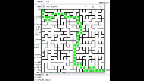 Maze solver using BFS pathfinder Algorithm
