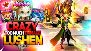 CRAZY DAMAGE LUSHEN + JULIE with DOVA + TEON - Summoners War