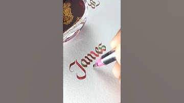 James ✨ #shorts #calligraphyshorts #calligraphy #ytshorts #namecalligraphy #james  #lettering