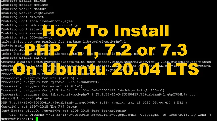 How To Install PHP7.1(PHP 7.2, PHP 7.3) On Ubuntu 20.04 LTS Focal Fossa