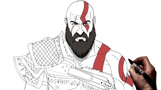 How To Draw Kratos | Step By Step | God Of War