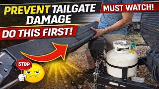 HOW TO STOP TAILGATE FROM HITTING TRAILER TONGUE JACK w/ JACK BACK