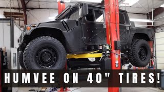 Installing a 4" Lift & 40" TIRES On My HUMVEE!