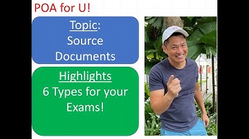 Source Documents - POA O & N levels (Principles of Accounts)