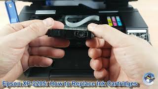 Epson Expression Home XP-2205: How to Change/Replace Ink Cartridges 