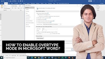 How to enable overtype mode in Microsoft Word?