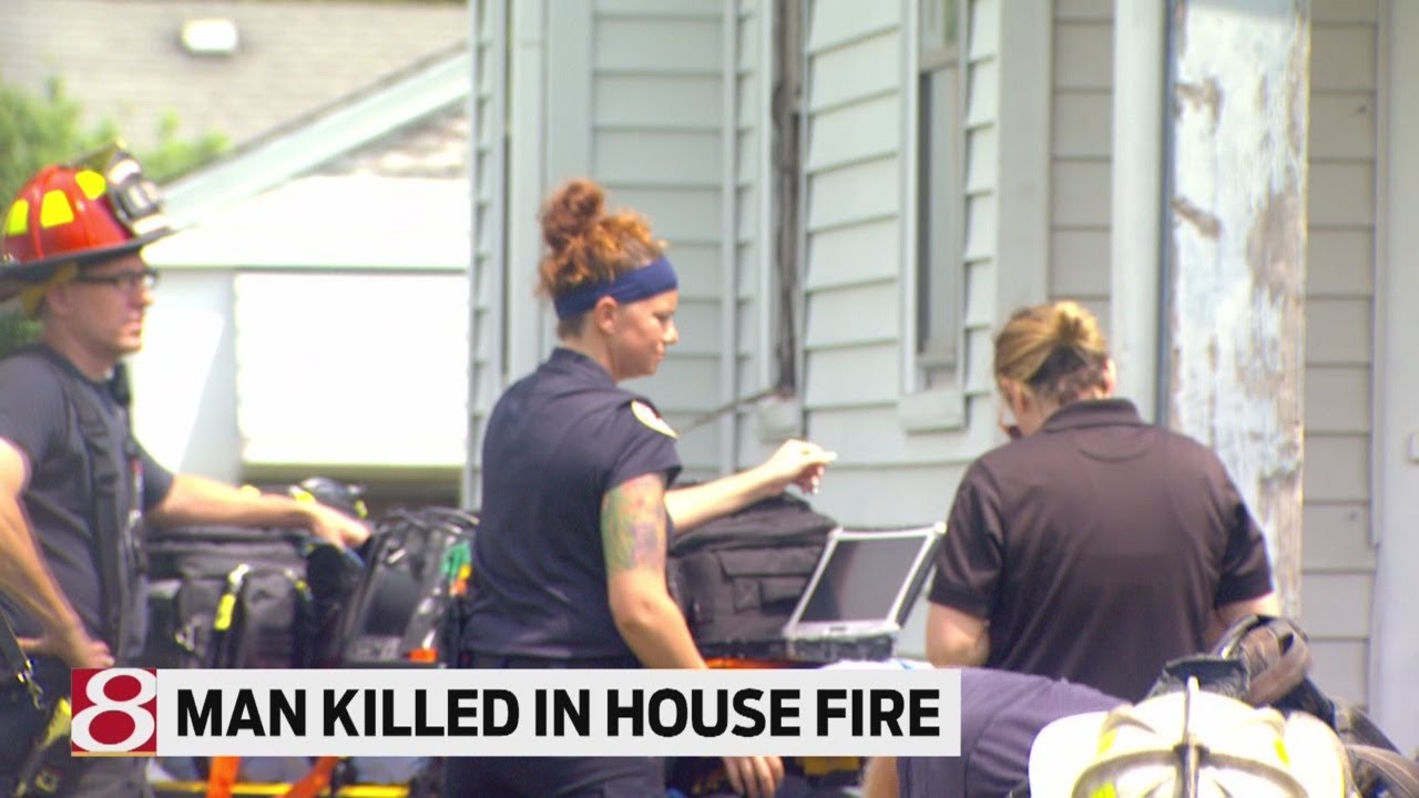 Man dies in house fire - YouTube