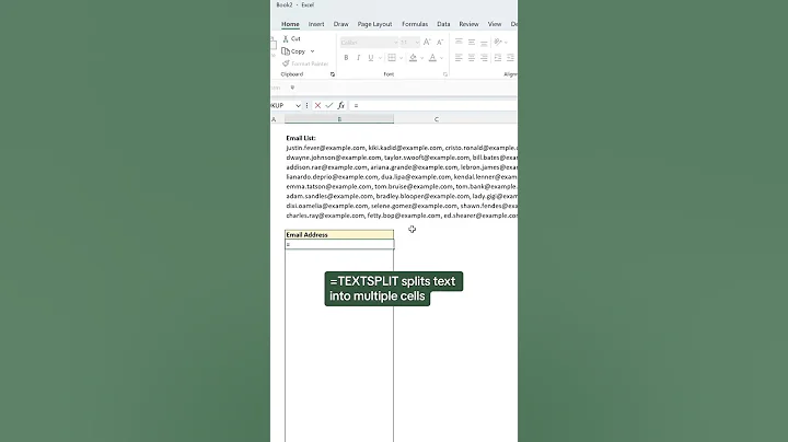 How to convert an email list to an Excel table. 🤓 #excel #mexcel