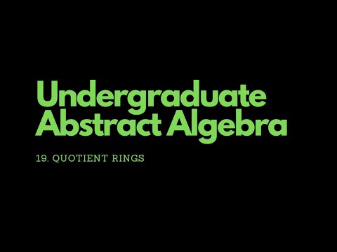 Abstract Algebra |