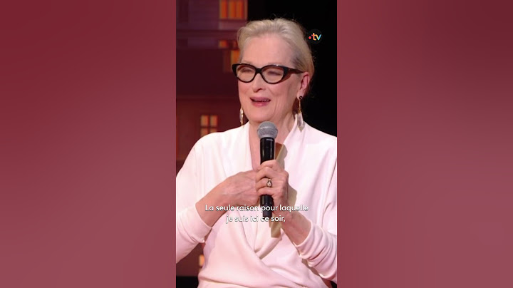 Meryl Streep Palme d'or d'honneur : son discours émouvant #canne2024