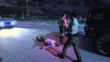 random NPC vs Police chaos (and quick Lost kills) - No HUD Gameplay - Grand Theft Auto V