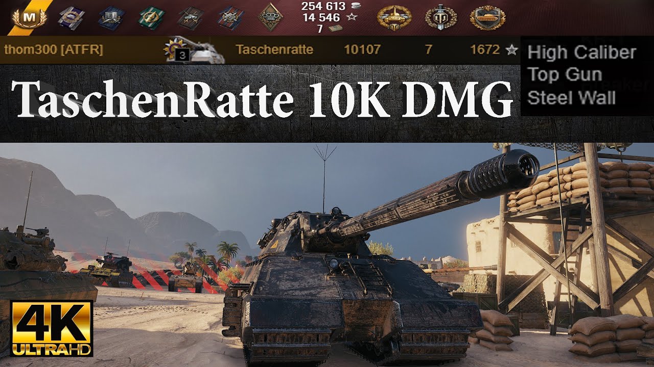 Taschenratte 10107 DMG, 7 Kills, 1672 EXP, 6930 Block | Ultra HD 4K World of Tanks Replay