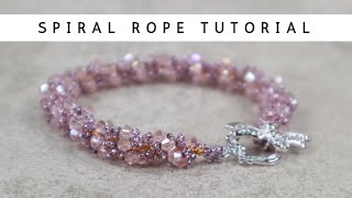 Spiral rope bead bracelet tutorial | Easy bead bracelet tutorial | Beadweaving tutorial