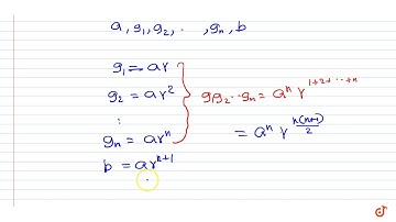 9. Show that the product of n geometric means between a and b is equal to the nth power of the ...