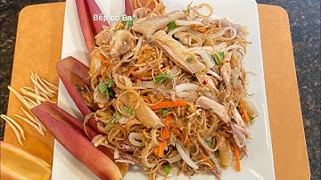 Cách làm gỏi gà bắp chuối ngon đẹp