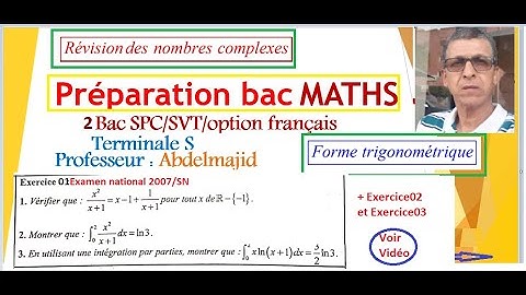 Calcul intégral 2SPC/Exercices corrigés sur intégration par primitives/Intégration par parties/2SPCF