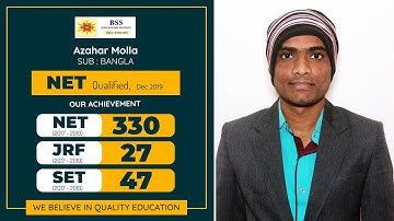 Azahar Molla | NET (Bengali) Securer, DEC 2019 | Success Story | Tips for NET