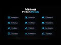 Modern Twitch Panels Template || Black and Blue Twitch Panels Pack