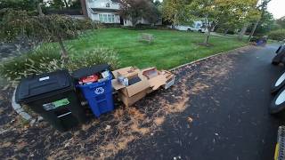 Recycling day pickup behind the scenes… what you don’t see | garbage truck pov 
