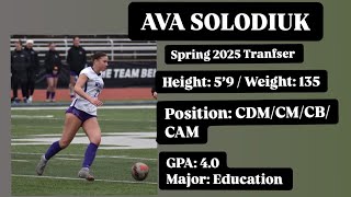 Ava Solodiuk 2025 Transfer Highlights