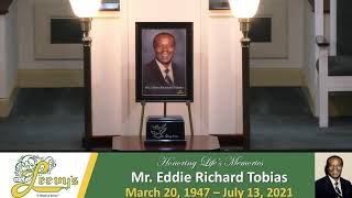 Mr. Eddie Richard Tobias-  July 23, 2021- Leevy's Funeral Home Livestream