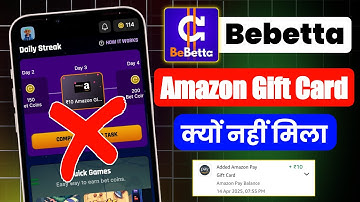BeBetta App Daily Streak Amazon Pay Gift Card Not Receive Problem ! BeBetta App Free Redeem Code |
