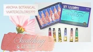 Swatching Review of Rockwell Dew Bloom Watercolors Aroma Botanical Collection Scented Swatch Session