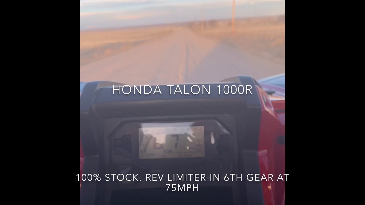 Honda Talon top speed 6th gear rev limiter 1000R 1000X YouTube