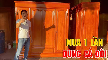 Tủ Quần Áo Đẹp - Mẫu Tủ Đựng Quần Áo Gỗ Gõ 4 Cánh Sang Trọng Đẳng Cấp Dùng Cả Đời Không Lo Hỏng