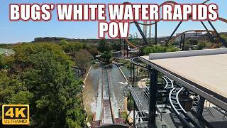 Bugs' White Water Rapids POV (4K 60FPS), Six Flags Fiesta Texas Hopkins Log Flume | Non-Copyright