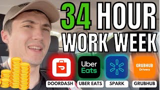 34 Hour DoorDash/Uber Eats/Spark Work Week  How Much Did I Make?