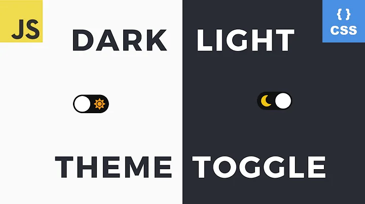 Light/Dark Theme Toggle with CSS and JavaScript