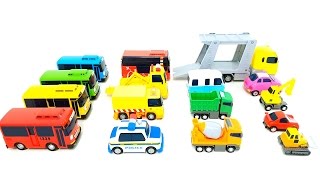 Learning Number Street Vehicles Names and Sounds for kids with tayo car toys 타요 숫자 칼라 영어 학습놀이