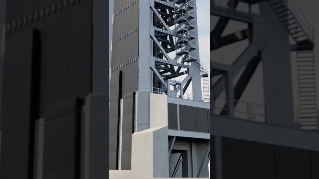  Starship Launch Tower Under Construction B3d Blender3d