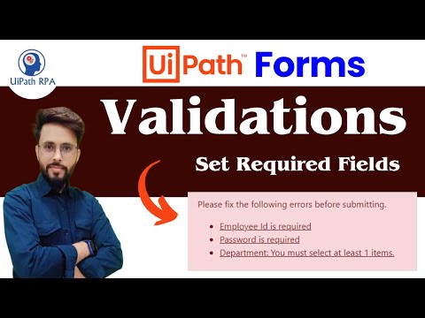 Validations in UiPath Forms | Set Required Fields UiPath Forms #UiPath