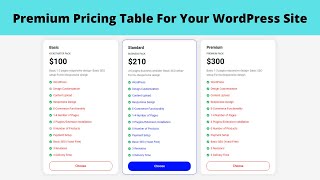 The Best Premium Pricing Tables for WordPress