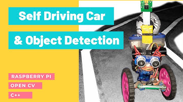 Self driving car || Object detection || Raspberry Pi || Open CV || C/C++ || Ackermann steering
