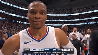 Russell Westbrook gets into it with the Mavericks