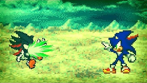 Ultra Shadic vs Dark Hyper Shadic sprite animation 2