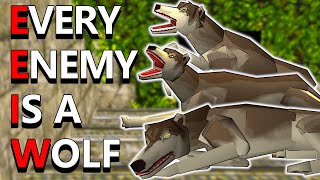 Tomb Raider But Every Enemy is a Wolf